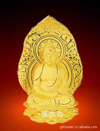 佛像擺件 絨沙金禮品|四方三圣|佛教用品|黃金擺件|黃金工藝品|佛像擺件原始圖片3