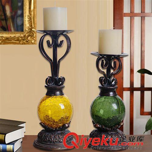 美式燭臺 浪漫紅色燭臺禮品工藝品套二樹脂擺件美式家居精美禮物廠家直銷