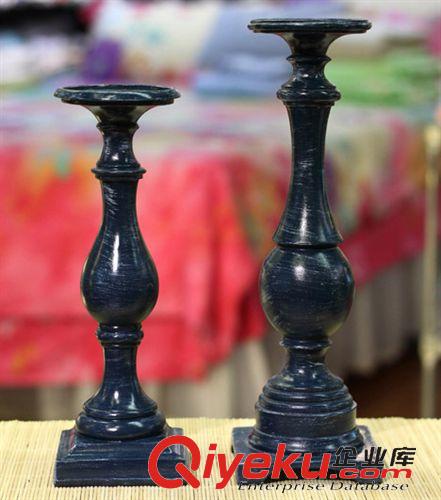 美式燭臺 浪漫紅色燭臺禮品工藝品套二樹脂擺件美式家居精美禮物廠家直銷原始圖片2