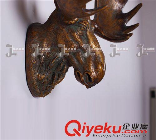  美式壁掛 家居壁飾創(chuàng)意復(fù)古酒吧墻面裝飾客廳美掛飾軟裝飾品墻飾鹿頭壁掛原始圖片3