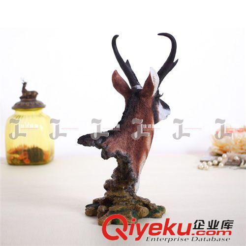 美式動物擺件 美式玄關雕塑擺件創(chuàng)意家居擺飾歐式樹脂鹿頭工藝品抽象客廳裝飾原始圖片2