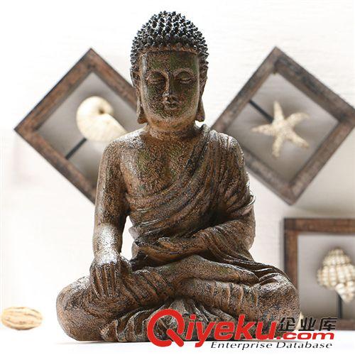 美式人物擺件 釋迦牟尼佛像擺件樹脂工藝品家居飾品擺設佛雕像佛教用品禮品