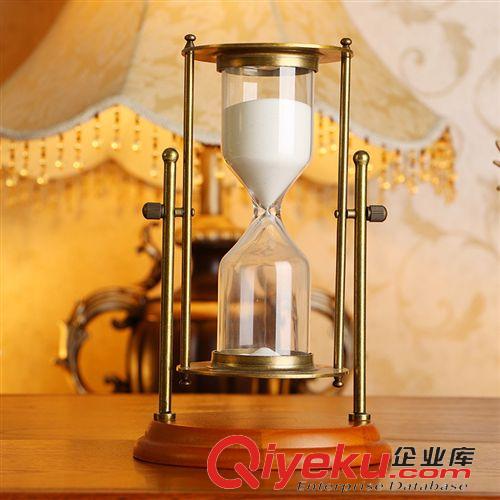 美式沙漏流沙 【全國tj {qfl}】美式創(chuàng)意復古旋轉沙漏30分鐘計時器 銷量{dy}原始圖片2