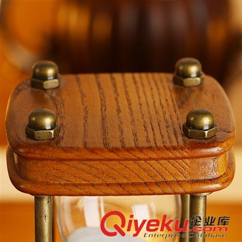 美式沙漏流沙 gd實木沙漏計時器60分鐘30分鐘創意生日禮物書房書架裝飾品原始圖片3