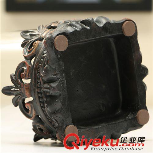 創意裝飾罐 創意仿古儲物罐干花罐美式鄉村樹脂工藝品客廳擺件家居裝飾品原始圖片3