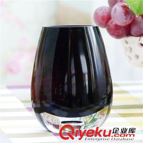 2014年12月上新 批發供應藝術幾何形狀酒紅紫色玻璃花瓶盆器插家居裝飾工藝品擺件