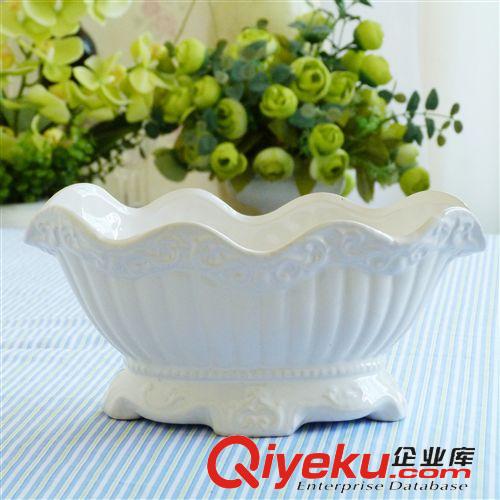 2014年11月上新 生產(chǎn)批發(fā)簡(jiǎn)約現(xiàn)代白色歐式船型陶瓷花盆瓶器插家居裝飾工藝品帶孔原始圖片2
