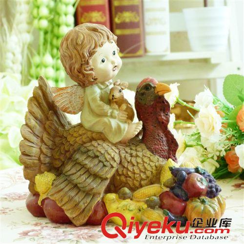 2014年10月上新 批發(fā)做舊樹脂藝術(shù)品田園卡通彩繪豐收男女孩家居擺件裝飾精品店原始圖片2