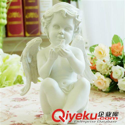 2014年10月上新 歐式創(chuàng)意禮品樹脂人物擺件工藝品家居飾品田園小天使丘比特花園原始圖片3