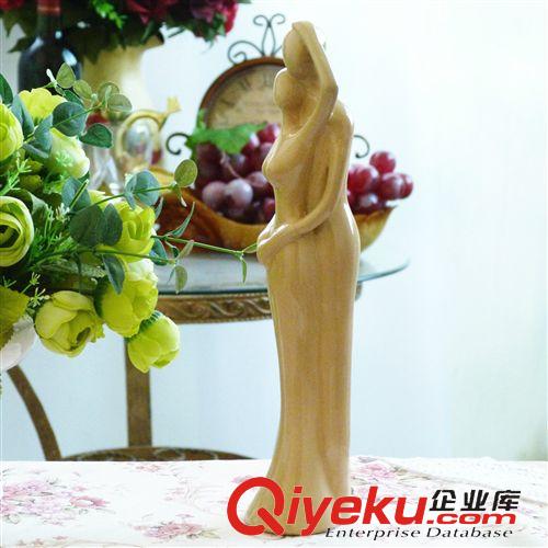 2014年10月上新 批發(fā)供應(yīng)簡(jiǎn)約現(xiàn)代美式鄉(xiāng)村色釉陶瓷擺件情侶雙人舞家居裝飾工藝品原始圖片2