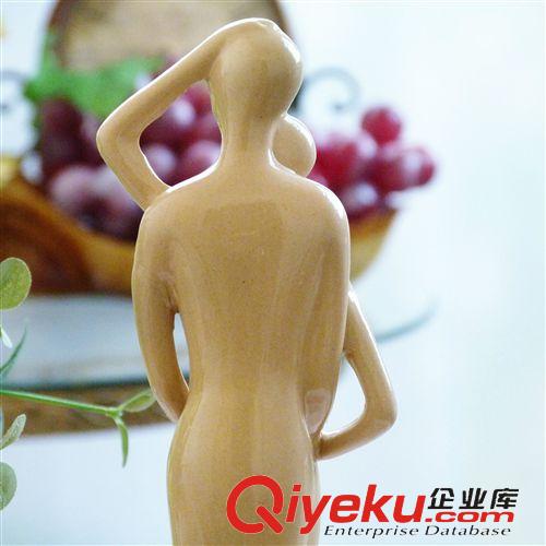 2014年10月上新 批發(fā)供應(yīng)簡(jiǎn)約現(xiàn)代美式鄉(xiāng)村色釉陶瓷擺件情侶雙人舞家居裝飾工藝品原始圖片3