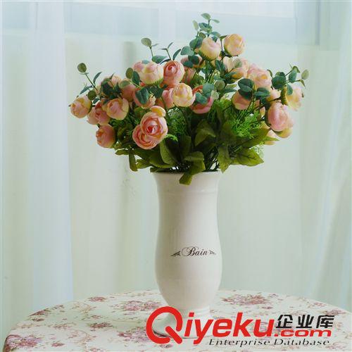 中溫|有釉面 生產批發供應白色歐式陶瓷花瓶獎杯高腳杯花瓶花器 插花容器