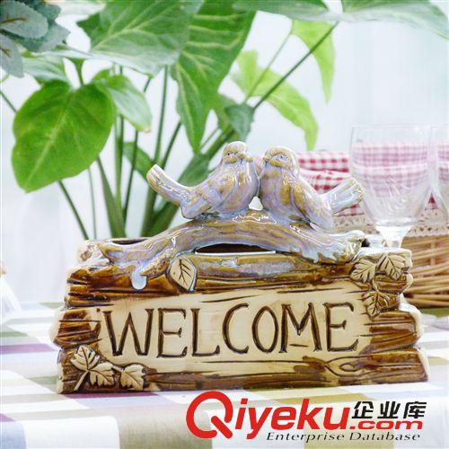 相框|首飾盒|時(shí)鐘 生產(chǎn)批發(fā)田園美式鄉(xiāng)村ZAKKA陶瓷紙巾抽收納盒工藝品裝飾擺件