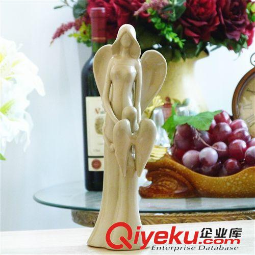 陶瓷擺件 批發供應簡約現代美式鄉村色釉陶瓷擺件親子母女家居裝飾工藝品原始圖片3