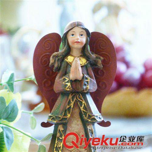 樹脂擺件 批發(fā)供應(yīng)樹脂工藝裝飾品家居擺件基督教天使小女孩歐式復(fù)古做舊原始圖片2
