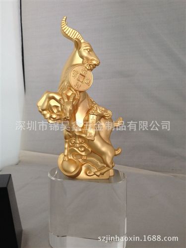 金屬工藝品 【2014新款】創(chuàng)意金屬工藝品gd禮品羊年吉祥物工藝擺件原始圖片2