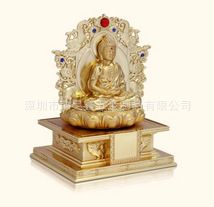 佛教用品 【優(yōu)質(zhì)供應(yīng)】接鋅88T-280T壓鑄加工定制鍍金佛像擺件汽車內(nèi)飾原始圖片2