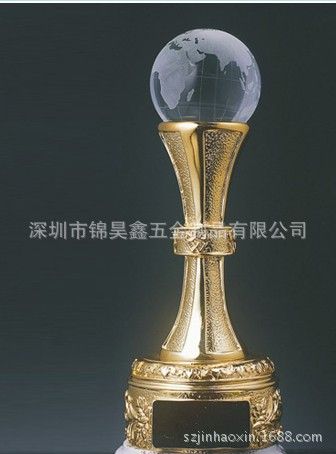 金屬外殼 【優質供應】世界足球獎杯鋅鋁合金產品定制金屬工藝品金屬獎杯原始圖片2