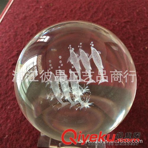 水晶方體 定做圖案LOGO內(nèi)雕水晶球，水晶內(nèi)雕禮品，高檔會議紀(jì)念禮品定制原始圖片2