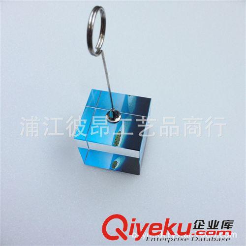 水晶辦公禮品 定制名片夾，彩印方體名片夾，水晶旅游紀(jì)念品，可定制公司logo！