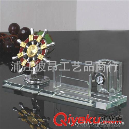 水晶辦公禮品 水晶筆筒三件套/辦公用，創(chuàng)意紀念品，會議活動禮品！