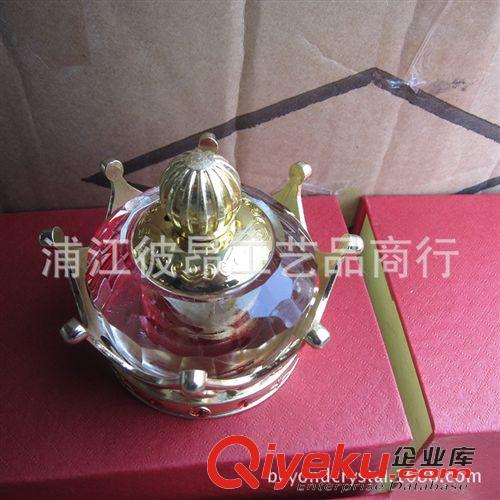 水晶香水瓶 金hg水晶香水座 gd車載汽車香水瓶汽車用品擺件原始圖片2