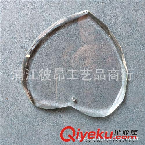 水晶西方圣誕節吊墜 “水晶之都”浦江大量生產水晶桃心形刻面水晶吊墜，可以平面雕刻原始圖片3