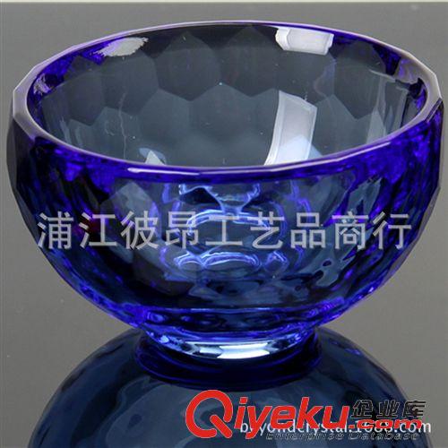 水晶模型 【家居用品】水晶工藝品 酒店用品 80mm水晶碗各顏色定做