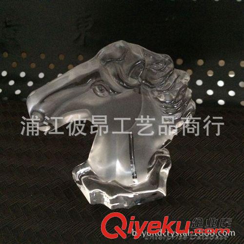 水晶冰山 馬擺件 喬遷新居朋友結(jié)婚實(shí)用禮品 辦公室創(chuàng)意招財(cái)馬精品 馬頭