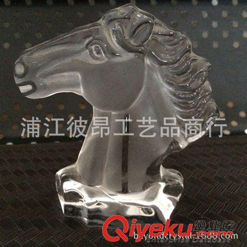 水晶冰山 馬擺件 喬遷新居朋友結(jié)婚實(shí)用禮品 辦公室創(chuàng)意招財(cái)馬精品 馬頭原始圖片2