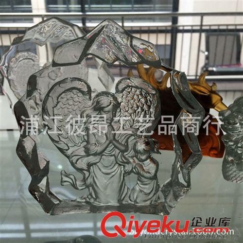 水晶冰山 定做天使，冰山天使禮品，水晶創(chuàng)意擺件，水晶節(jié)日紀(jì)念品原始圖片3