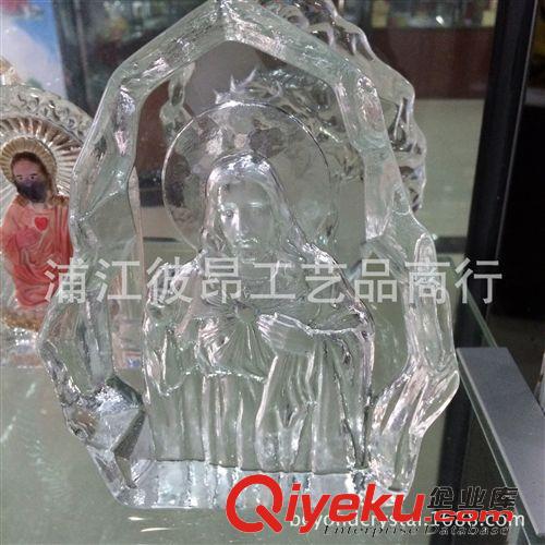 水晶冰山 批發(fā)壓型水晶冰山，耶穌雕像，水晶基督教禮品，宗教紀(jì)念品！原始圖片3