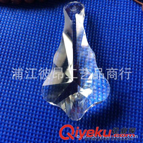 水晶燈飾配件 透明長網(wǎng)水晶76mm透明水晶長網(wǎng)透明燈飾水晶配件diy 珠簾吊墜