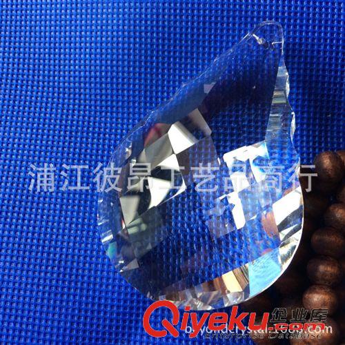 水晶燈飾配件 廠家直銷76mm水晶燈飾吊墜 水晶新葫蘆燈飾配件 diy珠簾配件原始圖片2