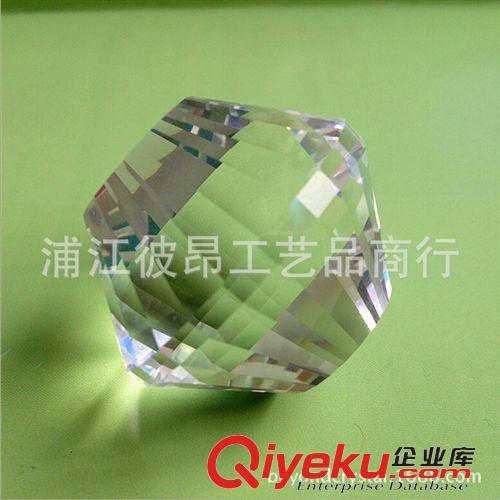 水晶燭臺配件 40*40*30mm水晶雙平底鉆燭臺配件，廠家直銷水晶茶蠟燭臺裝飾配件原始圖片2