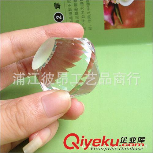 水晶燭臺配件 40*40*30mm水晶雙平底鉆燭臺配件，廠家直銷水晶茶蠟燭臺裝飾配件原始圖片3
