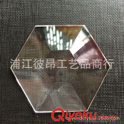 水晶燭臺配件 供應(yīng)65*65*15mm優(yōu)質(zhì) K9水晶六邊形燭臺底座  燭臺配件 現(xiàn)貨批發(fā)原始圖片3