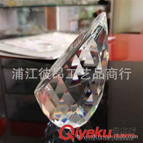 水晶鎮(zhèn)紙 斜面水晶鎮(zhèn)紙水晶手工刻面商務(wù)禮品定制可加logo刻字貼彩印原始圖片3