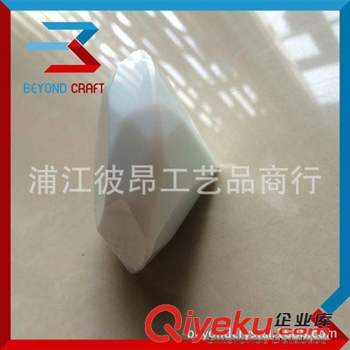 水晶钻石 【定制】80mm 手工乳白色钻石，柜台创意摆件，婚房摄影小摆件