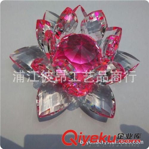 水晶婚慶禮品 創(chuàng)意水晶彩色蓮花 擺件 汽車內(nèi)飾品 結(jié)婚生日禮物 ，佛堂擺飾品！