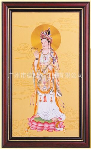 瓷板画 供应景德镇民族工艺瓷板画陶瓷画佛像观音西方三圣陶瓷工艺品批发