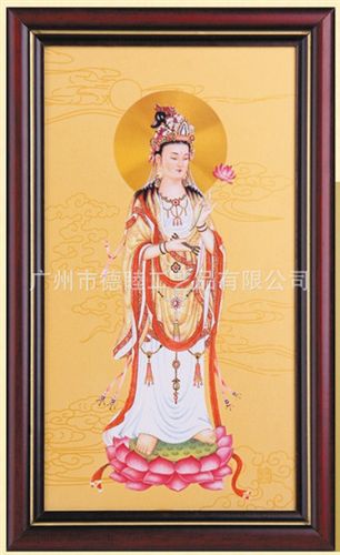 瓷板畫 供應(yīng)景德鎮(zhèn)民族工藝瓷板畫陶瓷畫佛像觀音西方三圣陶瓷工藝品批發(fā)