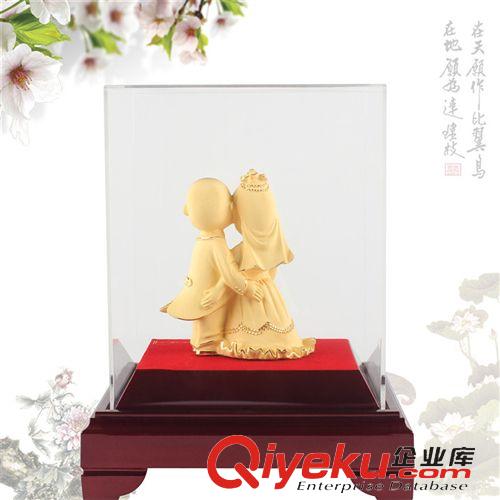 按用途分類 時尚婚慶結(jié)婚用品白頭偕老 創(chuàng)意金婚禮品絨沙金 家居裝飾工藝品