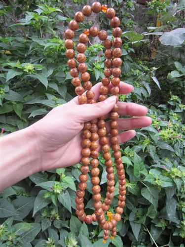 12月佛珠上新 天然本色龍眼菩提子佛珠手鏈12mm*108顆菩提根念珠 藏式佛珠手串原始圖片2