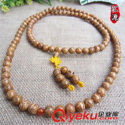 12月佛珠上新 天然本色龍眼菩提子佛珠手鏈12mm*108顆菩提根念珠 藏式佛珠手串原始圖片3