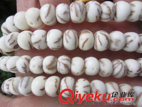 12月佛珠上新 天然金線菩提根蘋果圓佛珠 6*8mm 108顆金線菩提子念珠 diy散珠原始圖片2