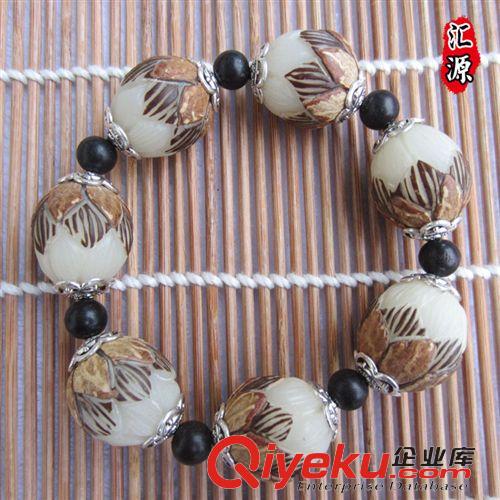 12月佛珠上新 天然金線菩提根蘋果圓佛珠 6*8mm 108顆金線菩提子念珠 diy散珠