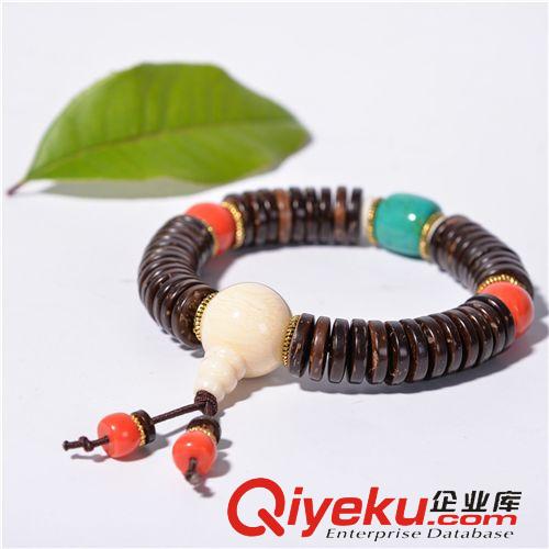 佛珠今日推薦 tr椰殼片手鏈 2*6mm 216顆 念珠 佛珠批發(fā) 手鏈 原色佛珠配天珠