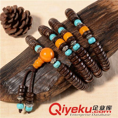 椰殼手鏈 整串批發tr椰殼佛珠 規格5*9mm印尼椰殼佛珠108顆 優質椰殼佛珠