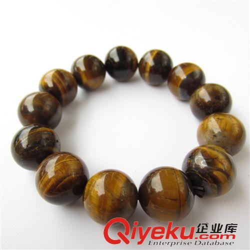 寶石手鏈 AAA級虎眼石手鏈 14mm虎睛石手鏈 gd手串 佛珠飾品原始圖片3